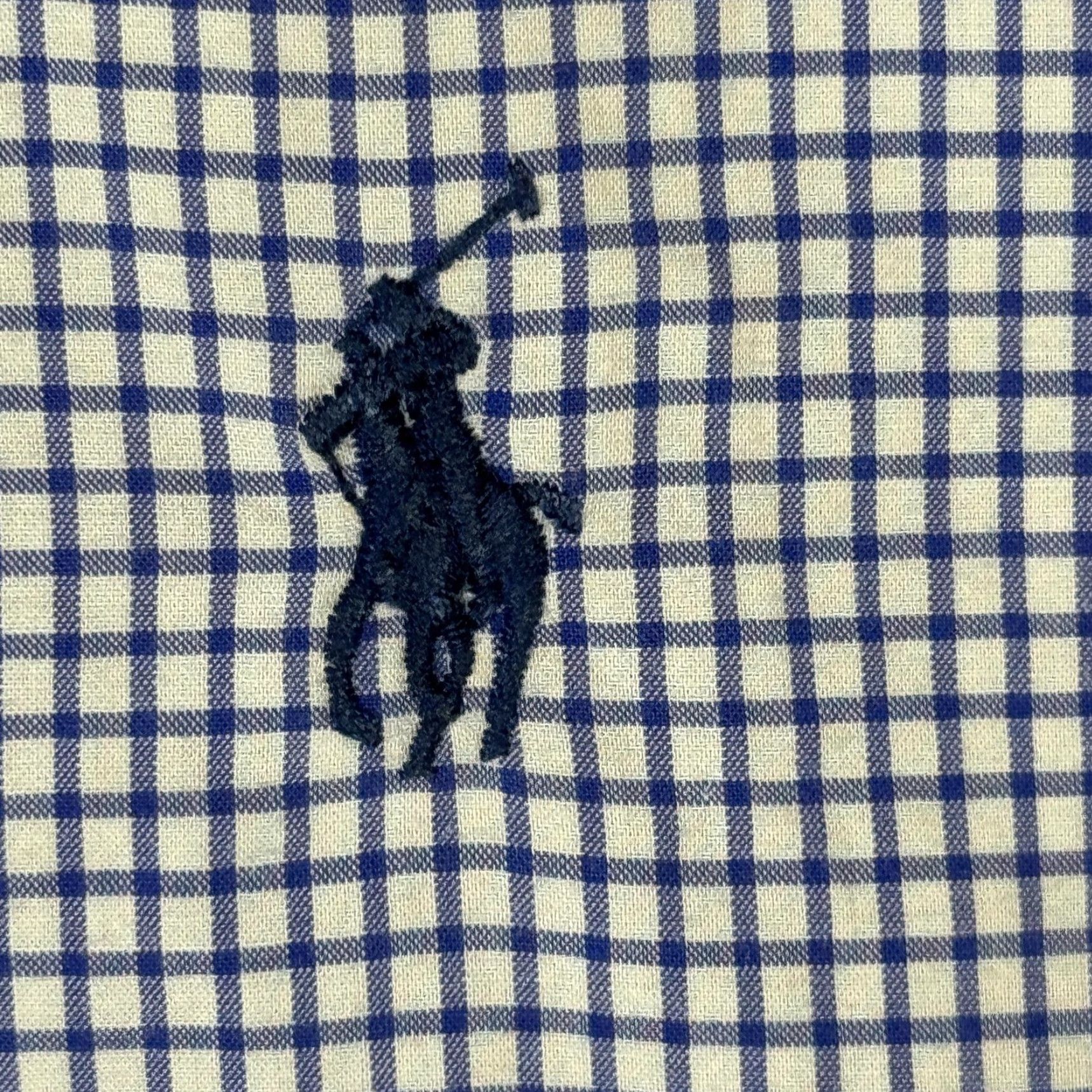 Ralph Lauren Ralph Lauren Button-Down Shirt Mens XL Blue White Gingham Check Long Sleeve Stretch Embroidered Pony Polo Size US L / EU 52-54 / 3 - 7 Thumbnail