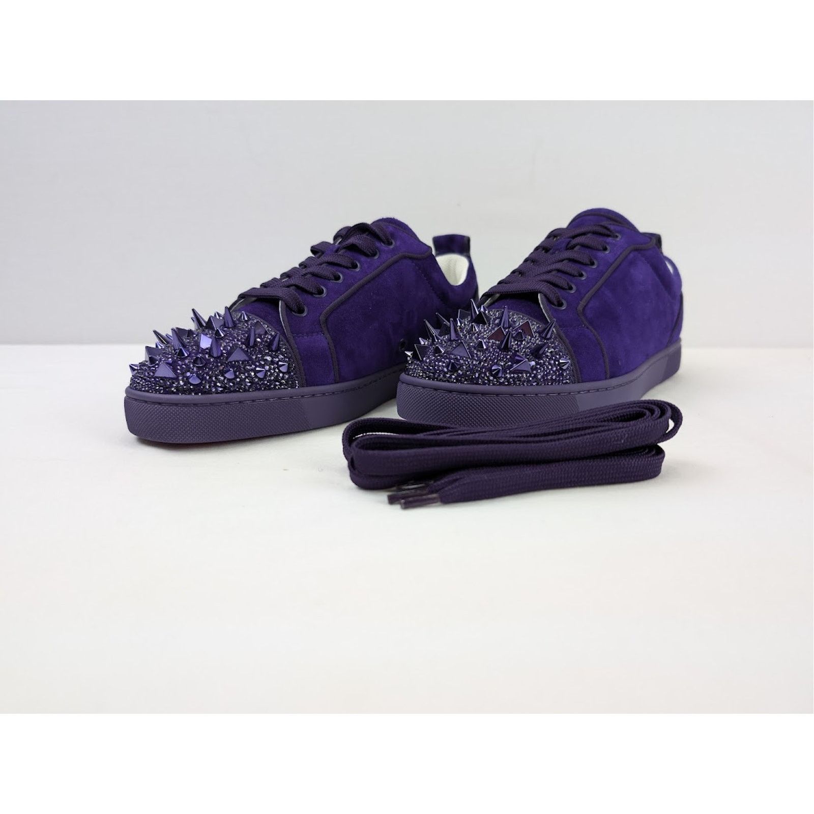 Christian Louboutin o1rshd1 Junior Pik Strass Sneakers in Blue Size US 10 / EU 43 - 6 Thumbnail