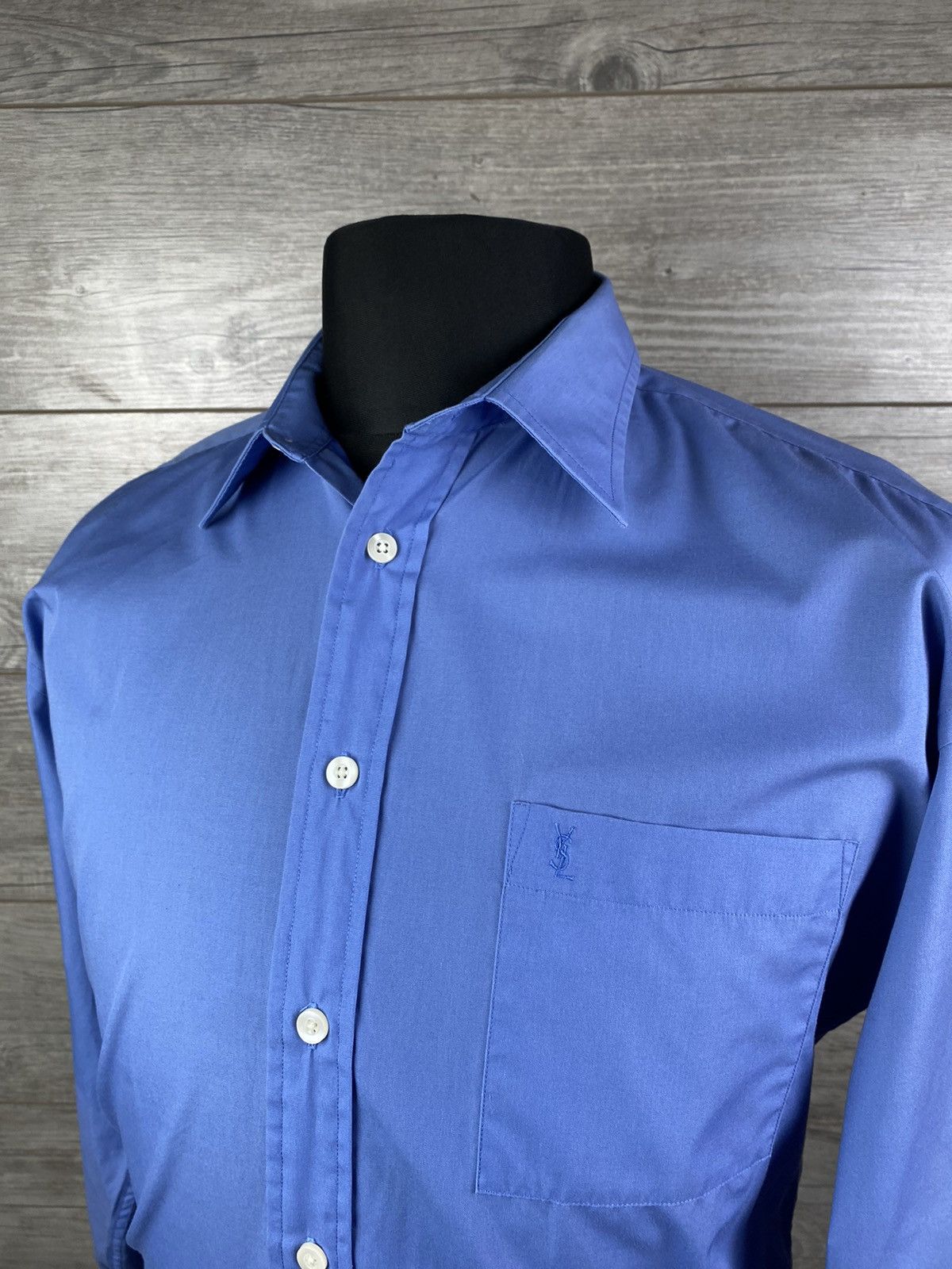 Vintage × Yves Saint Laurent Vintage Yves Saint Laurent 90s Shirt Button Up Long Sleeve Size US M / EU 48-50 / 2 - 2 Thumbnail