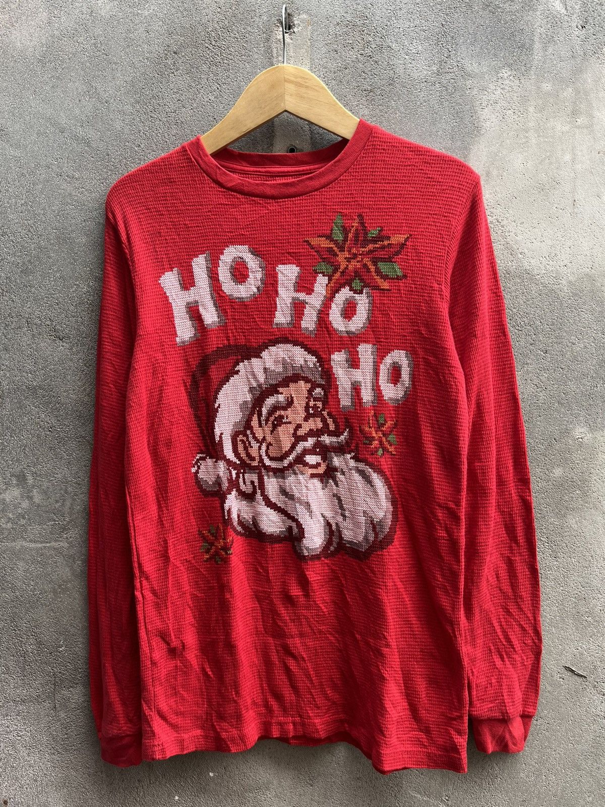 Human Made × Hysteric Glamour × Kapital Vintage Santa “HO HO HO” Tee – Waffle Knit Holiday Shirt Size US M / EU 48-50 / 2 - 1 Thumbnail