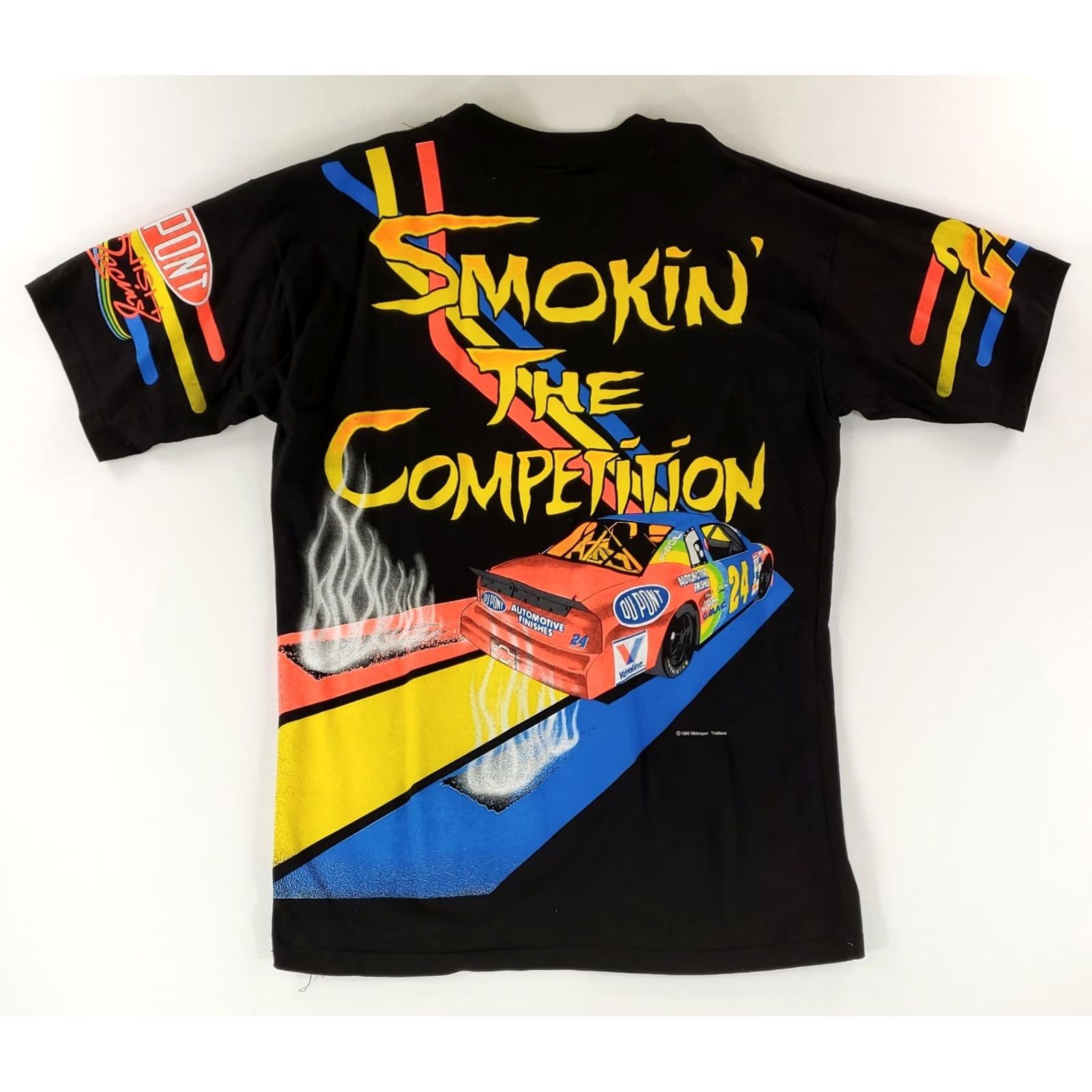 Vintage VINTAGE Jeff Gordon T Shirt AOP 90s Smokin the Competition Black Made USA Mens L Shirt Size US L / EU 52-54 / 3 - 3 Thumbnail