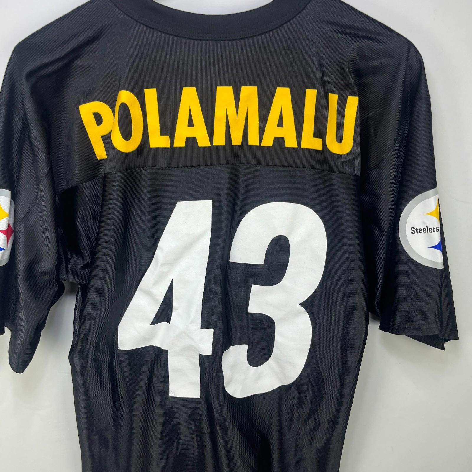 Reebok Vintage Pittsburgh Steelers Troy Polamalu Jersey Medium Size ONE SIZE - 6 Thumbnail