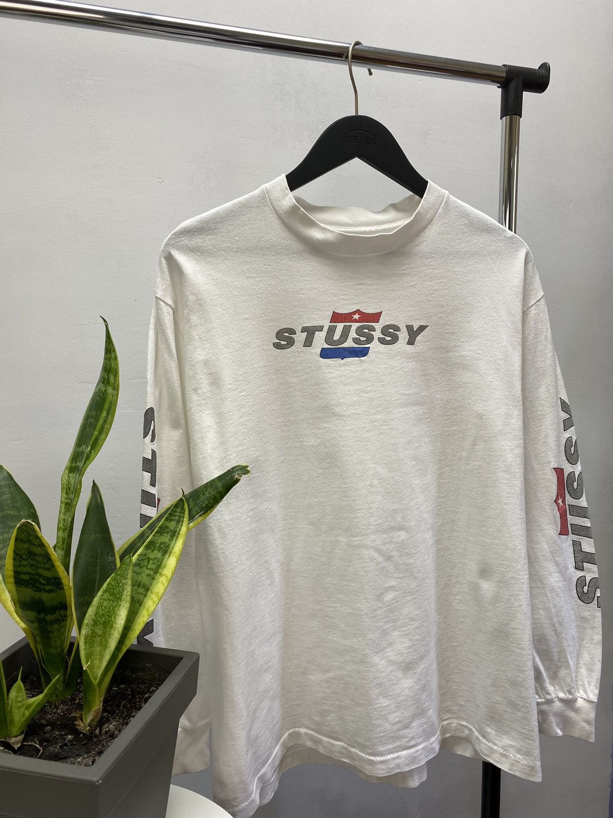 Stussy × Vintage VINTAGE 90s STUSSY LONG SLEEVE T SHIRT MADE IN USA Size US L / EU 52-54 / 3 - 3 Thumbnail