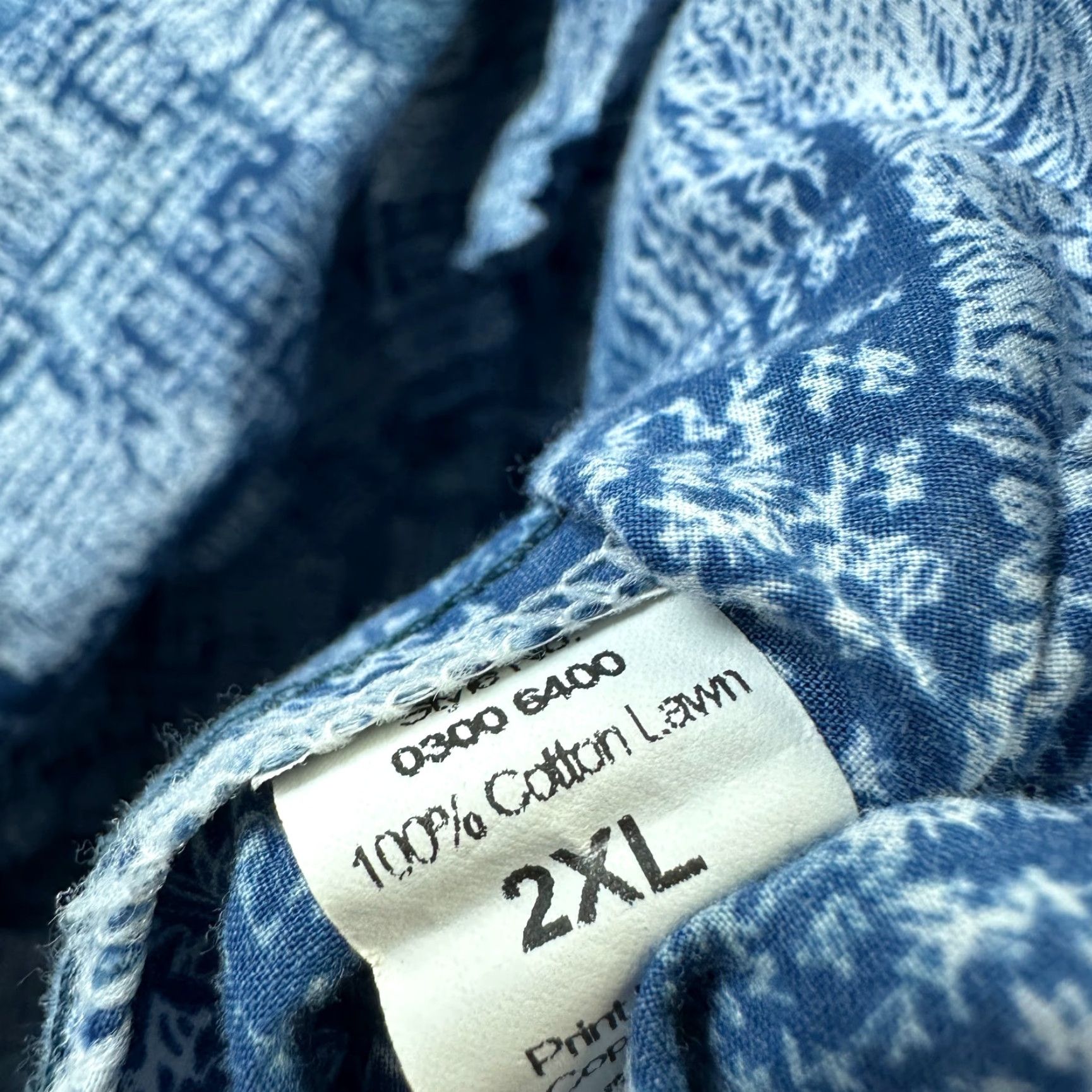 Tori Richard Tori Richard Button-Up Shirt Mens 2XL Blue Hawaiian Geometric Cotton Lawn Short Sleeve Classic Camp Casual Travel Size US XXL / EU 58 / 5 - 7 Thumbnail