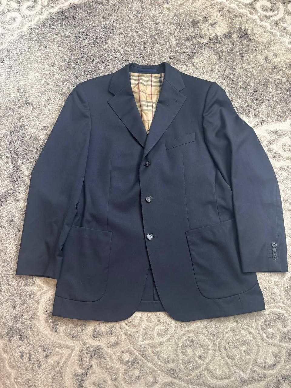 Burberry Burberry London Navy Blazer Super 100’s Wool Size 50 Size 40R - 2 Thumbnail