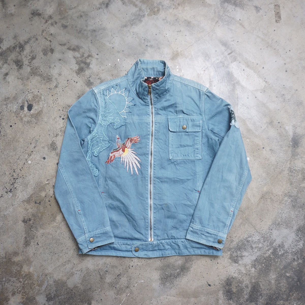 Japanese Brand GEMSTONE sukajan denim Jacket Size US M / EU 48-50 / 2 - 2 Thumbnail