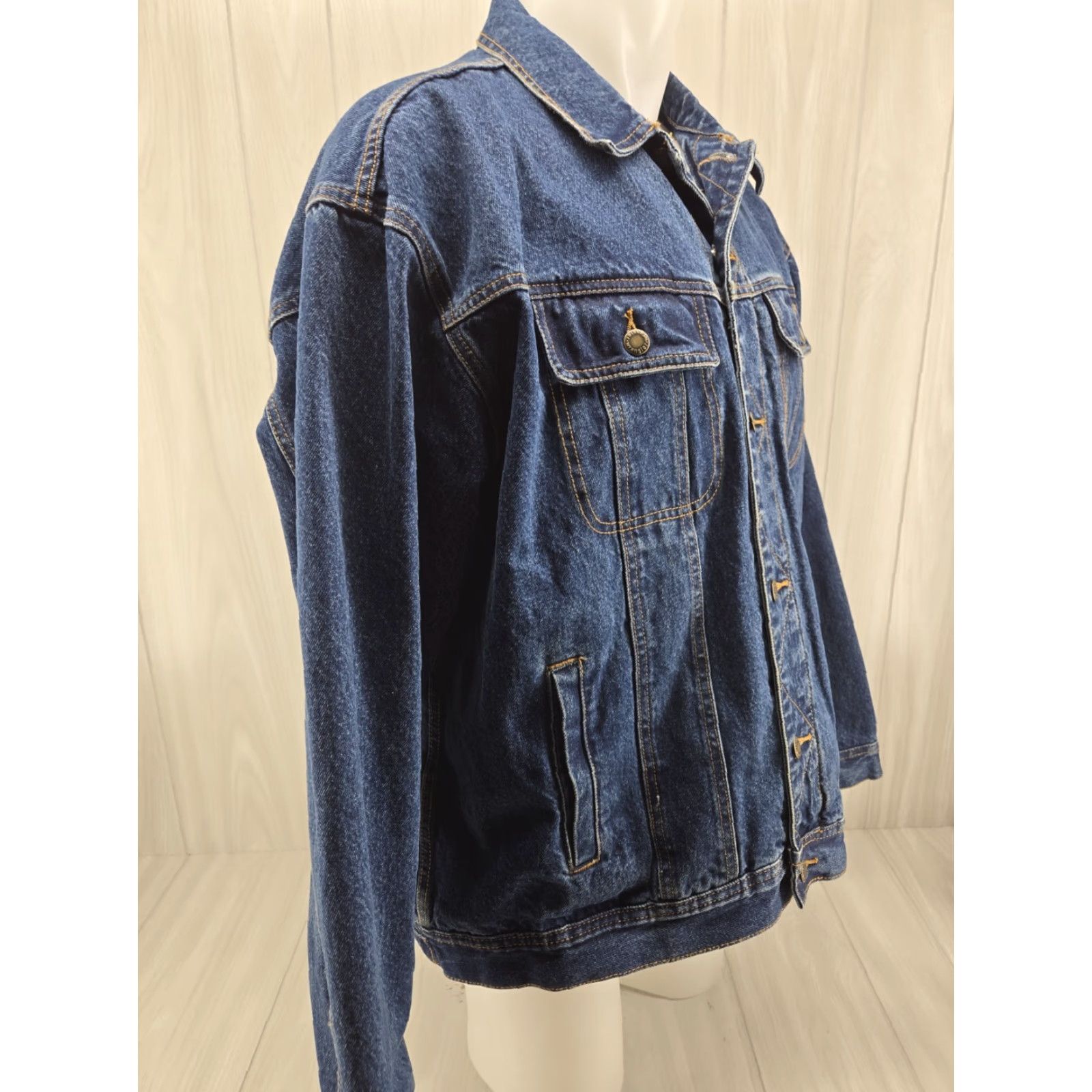 Wrangler VINTAGE Wrangler Rugged Wear Denim Jacket Flannel Lined XXL Blue Trucker RJK32AN Size US XXL / EU 58 / 5 - 5 Thumbnail