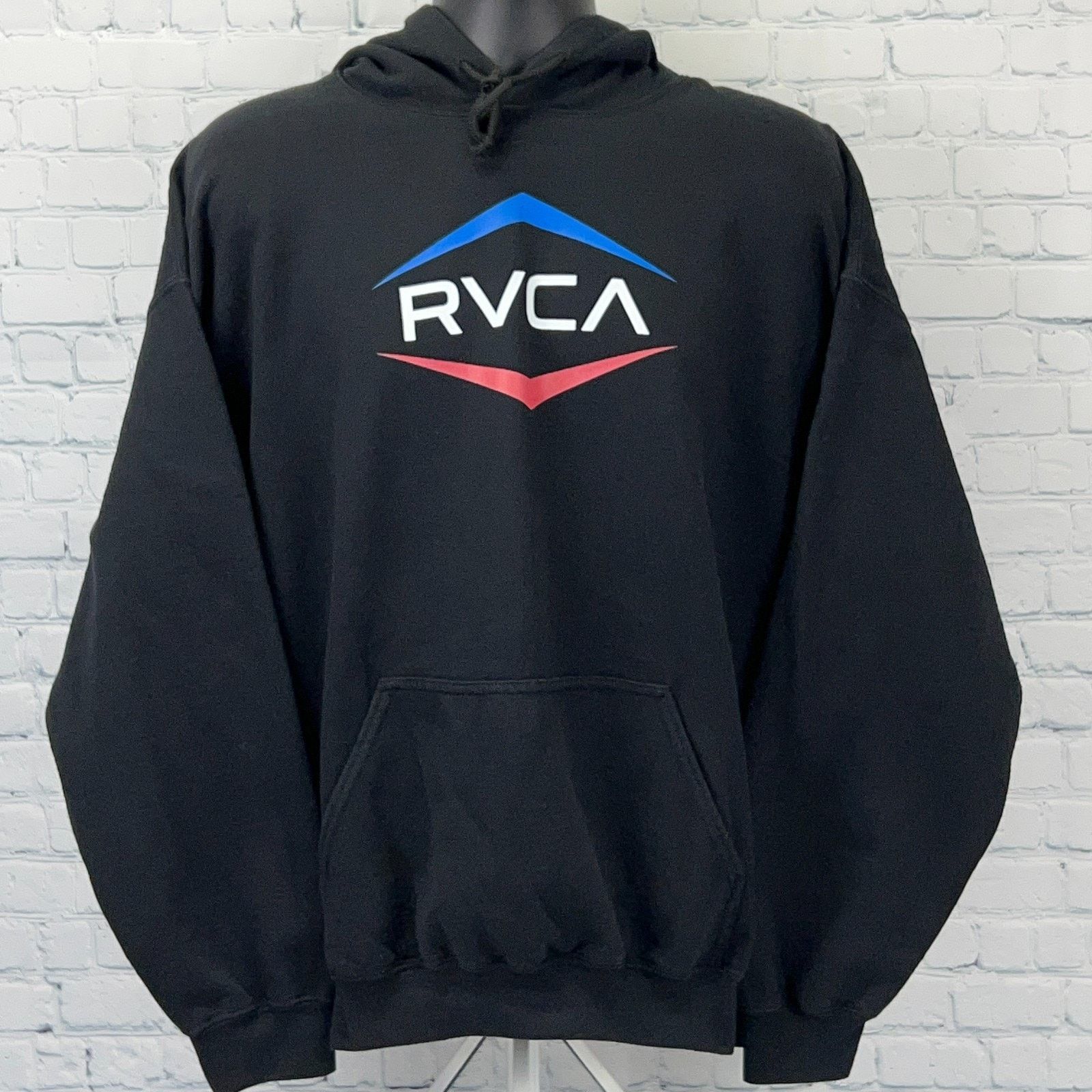 RVCA RVCA Logo Hoodie Hooded Sweatshirt Black Long Sleeve XL Size US XL / EU 56 / 4 - 2 Thumbnail