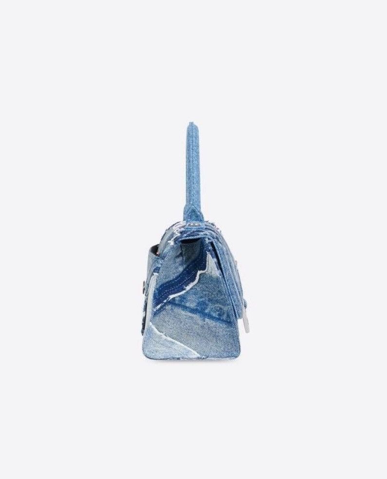 Balenciaga Hourglass Small Denim Hand Bag In Denim Size ONE SIZE - 2 Thumbnail