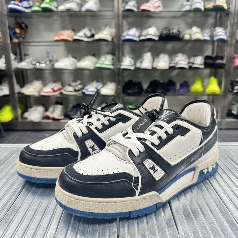 Louis Vuitton Louis Vuitton Trainer Black and Blue Sneakers -2508 Size US 8 / EU 41 - 1 Thumbnail