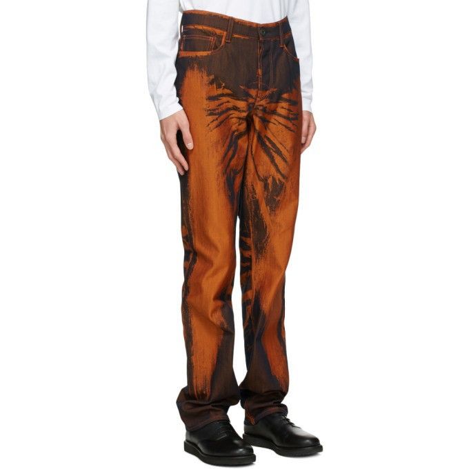 Issey Miyake Issey Miyake Men Orange Slim Triangle Jeans Size US 34 / EU 50 - 4 Thumbnail