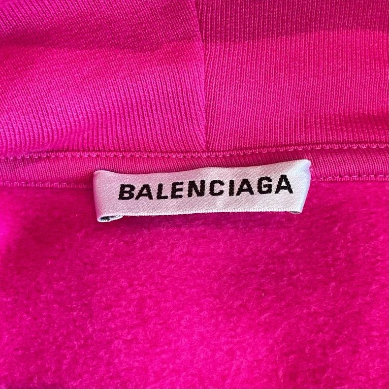 Balenciaga Balenciaga Pink Hooded Drawstring Sweatshirt Size S Size US S / EU 44-46 / 1 - 5 Thumbnail