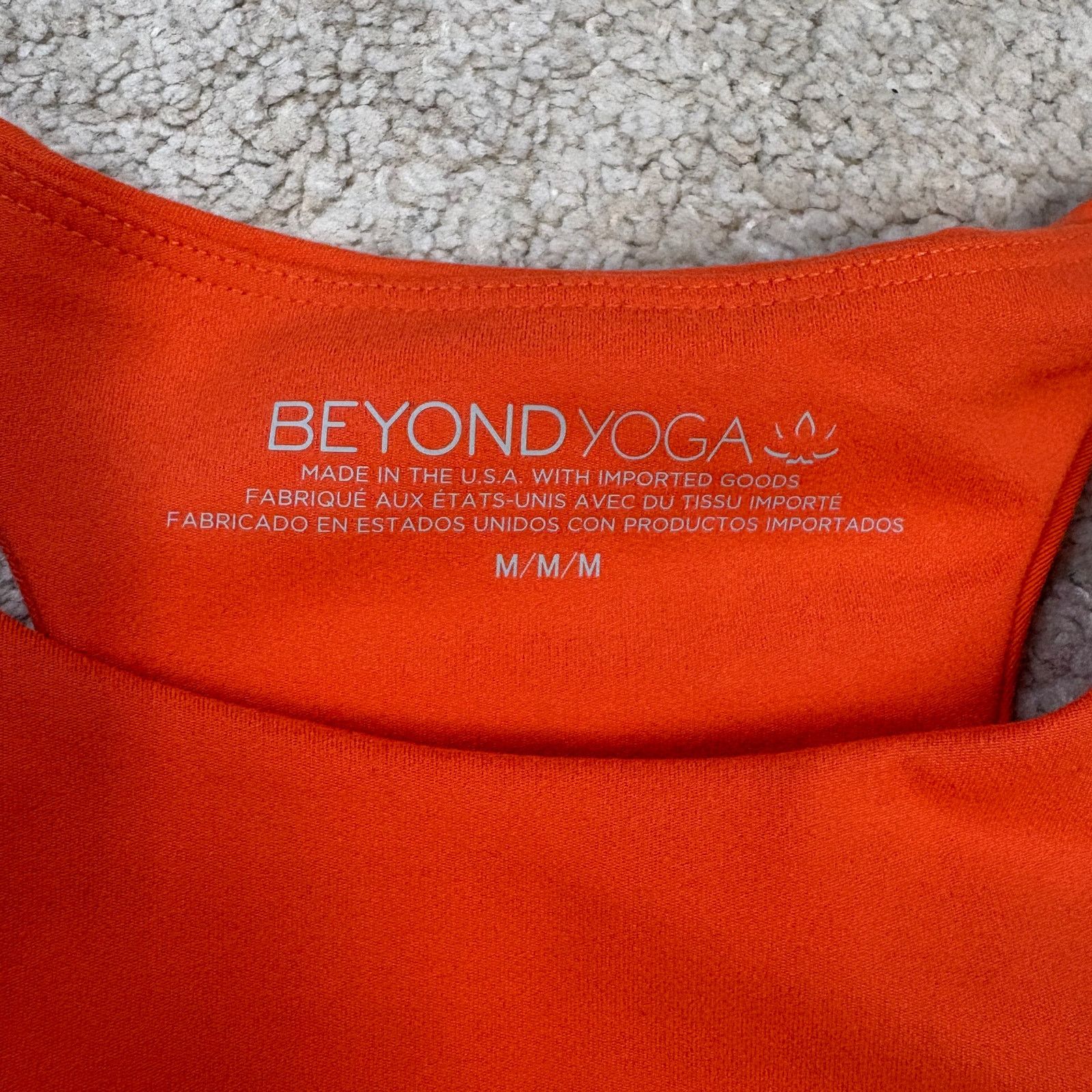 Beyond Yoga NWT Beyond Yoga Powerbeyond Sports Bra Sunset Orange Size M Size ONE SIZE - 3 Thumbnail