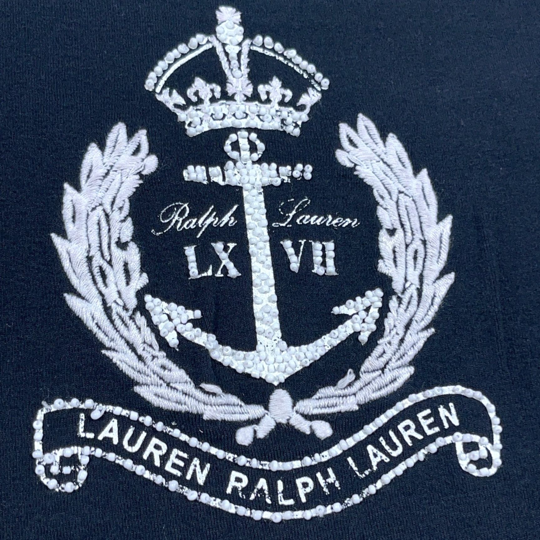 Ralph Lauren VINTAGE Lauren Ralph Lauren Shirt Women Large Black White Tee Crown Crest VTG Y2K Size L / US 10 / IT 46 - 2 Thumbnail
