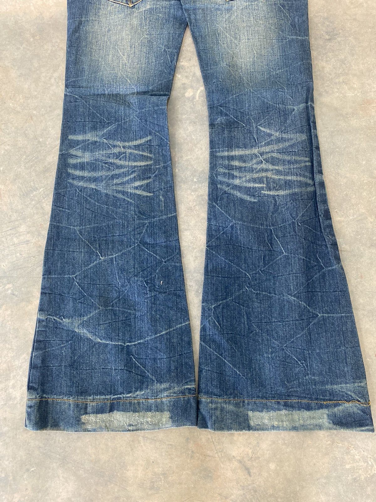 Hysteric Glamour × Japanese Brand × Le Grande Bleu (L.G.B.) Sick☠️ Jesse Logan Flare Jeans Rare 90s Size US 35 - 9 Thumbnail