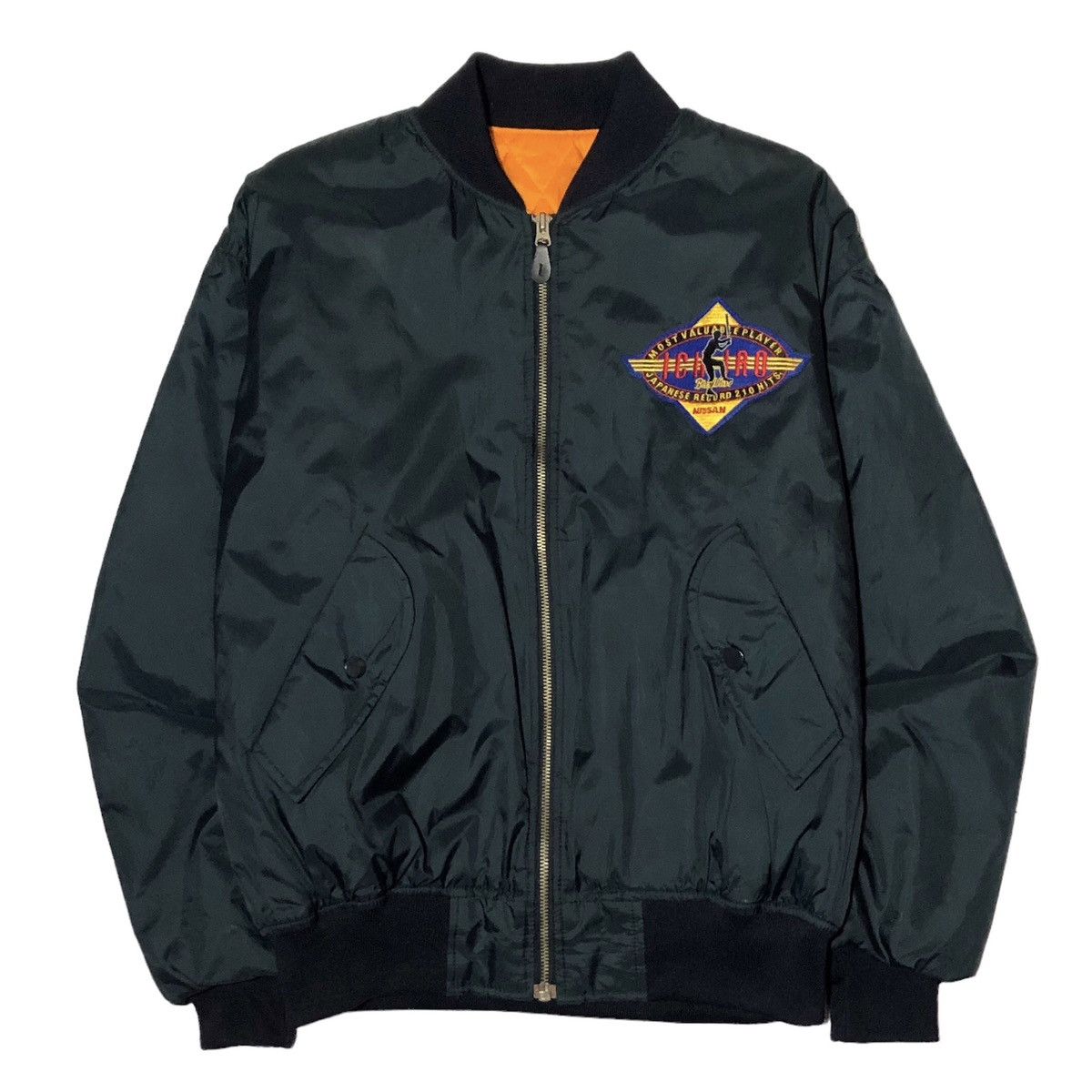 Japanese Brand 90s Vintage Nissan x ichiro suzuki BlueWave Baseball Jacket Size US L / EU 52-54 / 3 - 1 Thumbnail
