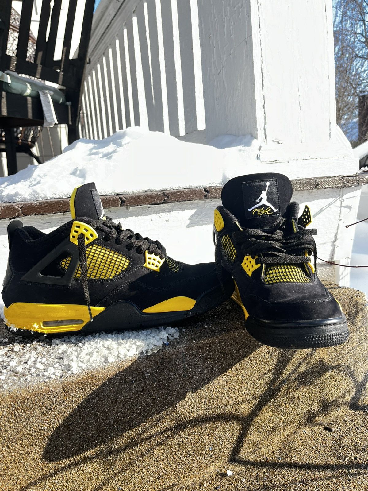 Jordan Brand Air jordan 4’s “thunders” yellow & black Size US 12 / EU 45 - 4 Thumbnail