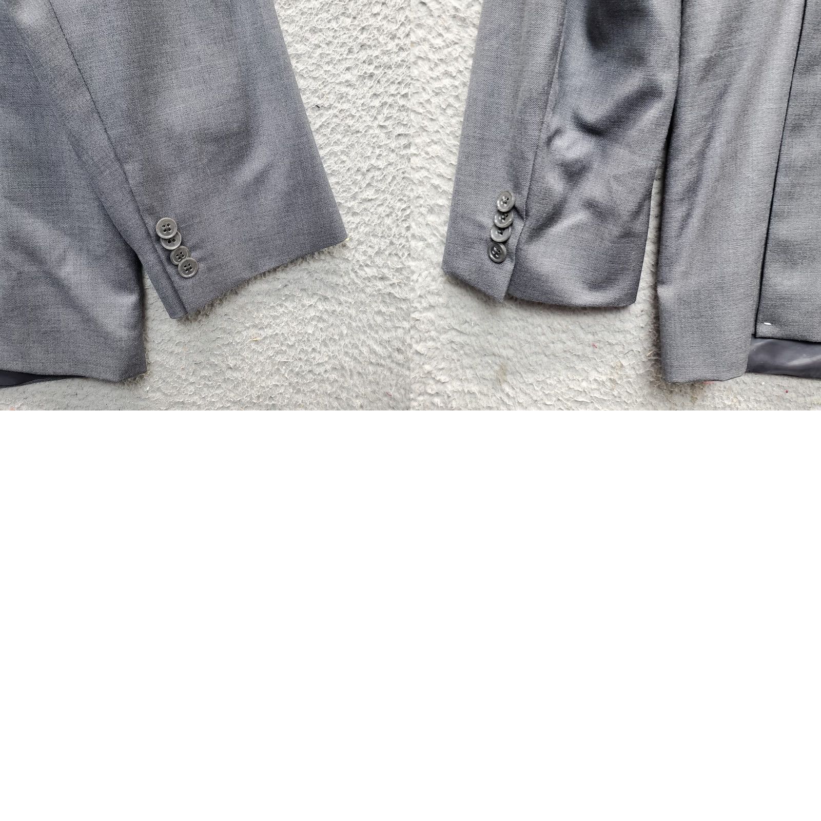 Joseph Abboud Joseph Abboud Blazer Mens 44 Gray Wool Notch Lapel Single Breasted Formal Jacket Size 44R - 9 Thumbnail