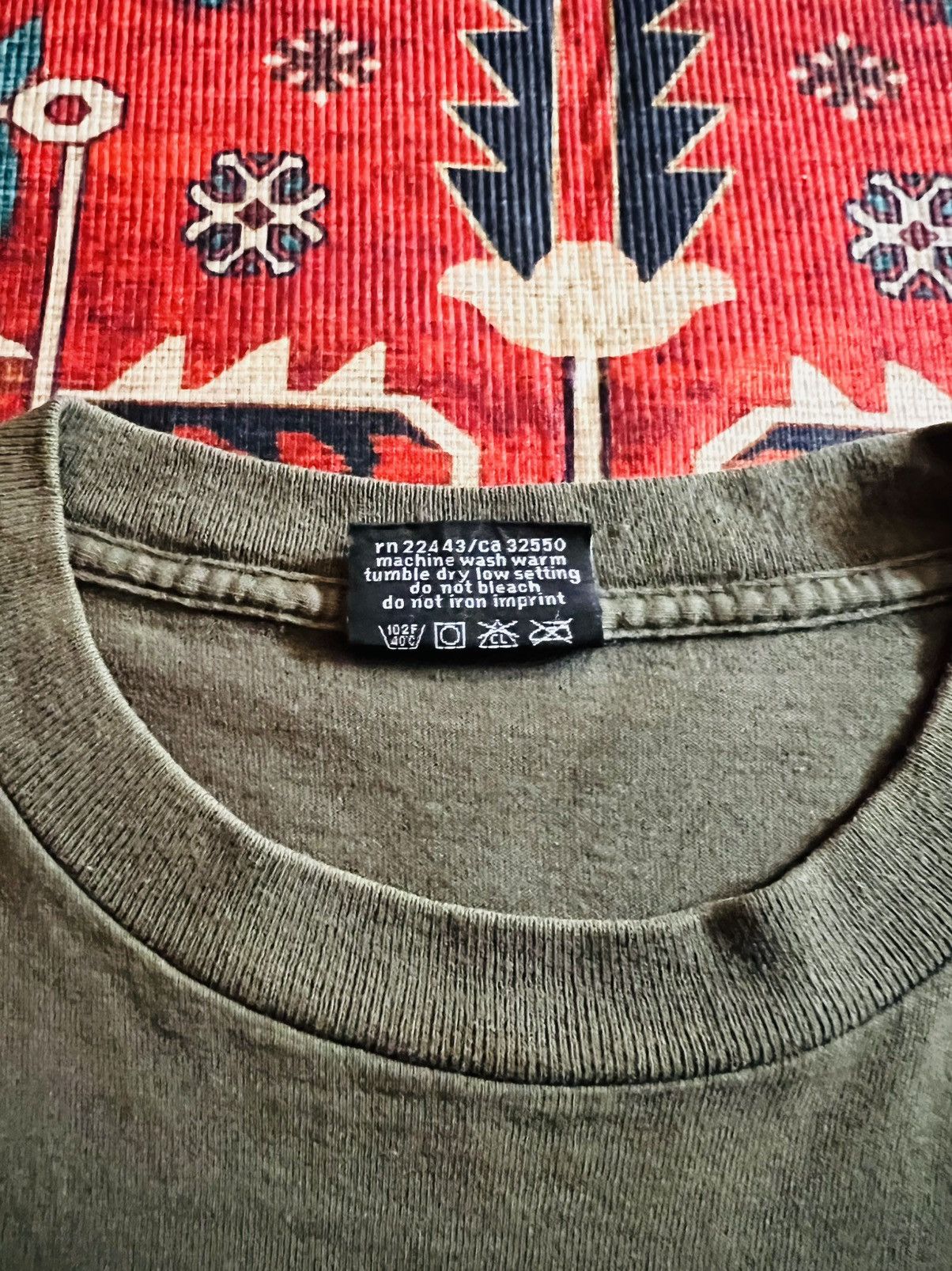 Quiksilver Vintage Quicksilver Olive Green OG Logo Mullet Tee Size US L / EU 52-54 / 3 - 6 Thumbnail