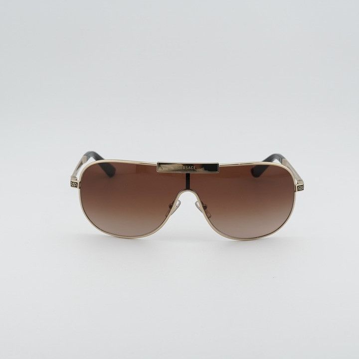 Versace Versace VE2293 1252/13 Square Sunglasses - Gold Frame, Brown Size ONE SIZE - 2 Thumbnail