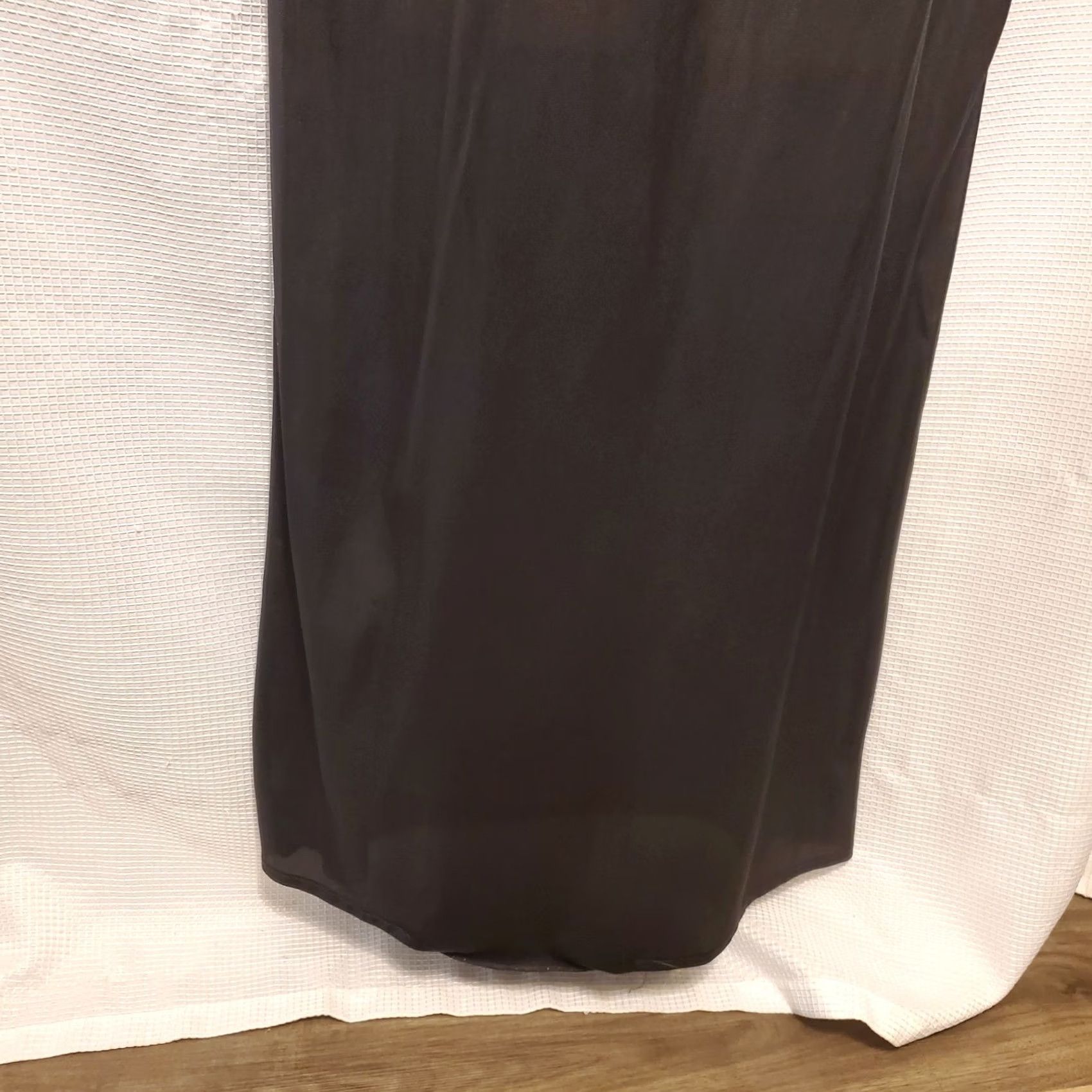 Vintage VINTAGE Berkliff Womens Maxi Slip Dress Lace Shoulder 1980s Black L Victorian Day Dress Mens Womens Girls Size L / US 10 / IT 46 - 4 Thumbnail