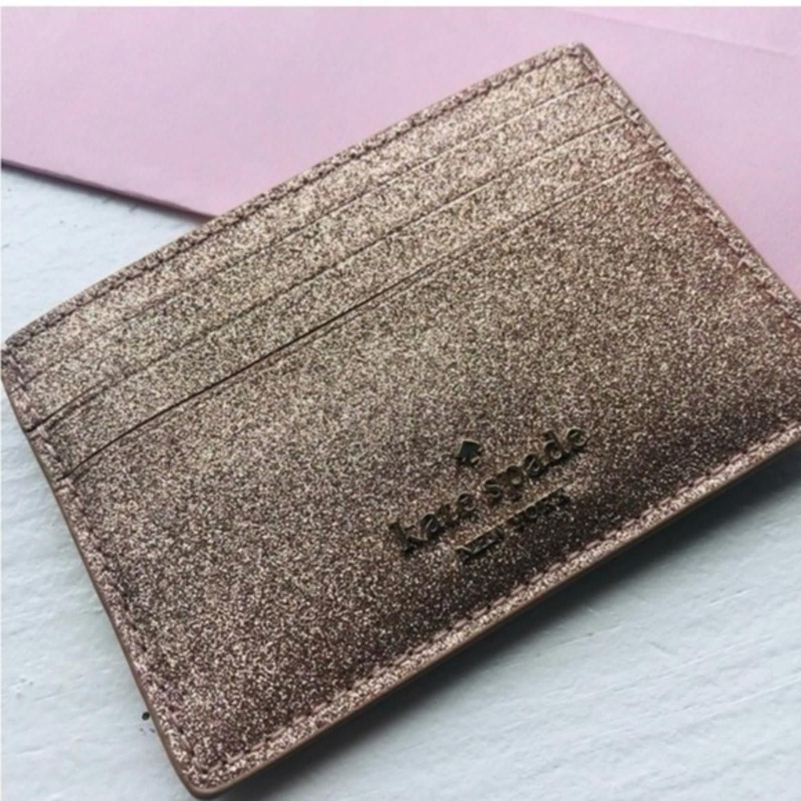 Kate Spade Kate Spade Gold Glitter Card Holder Wallet NWT Size ONE SIZE - 1 Thumbnail