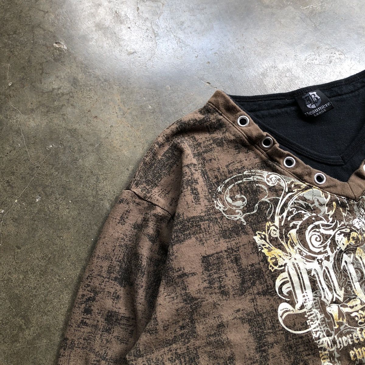 20471120 × Beauty Beast × Japanese Brand beaumont carr double layer poem longsleeve japan brand 🍒 Size US L / EU 52-54 / 3 - 3 Thumbnail