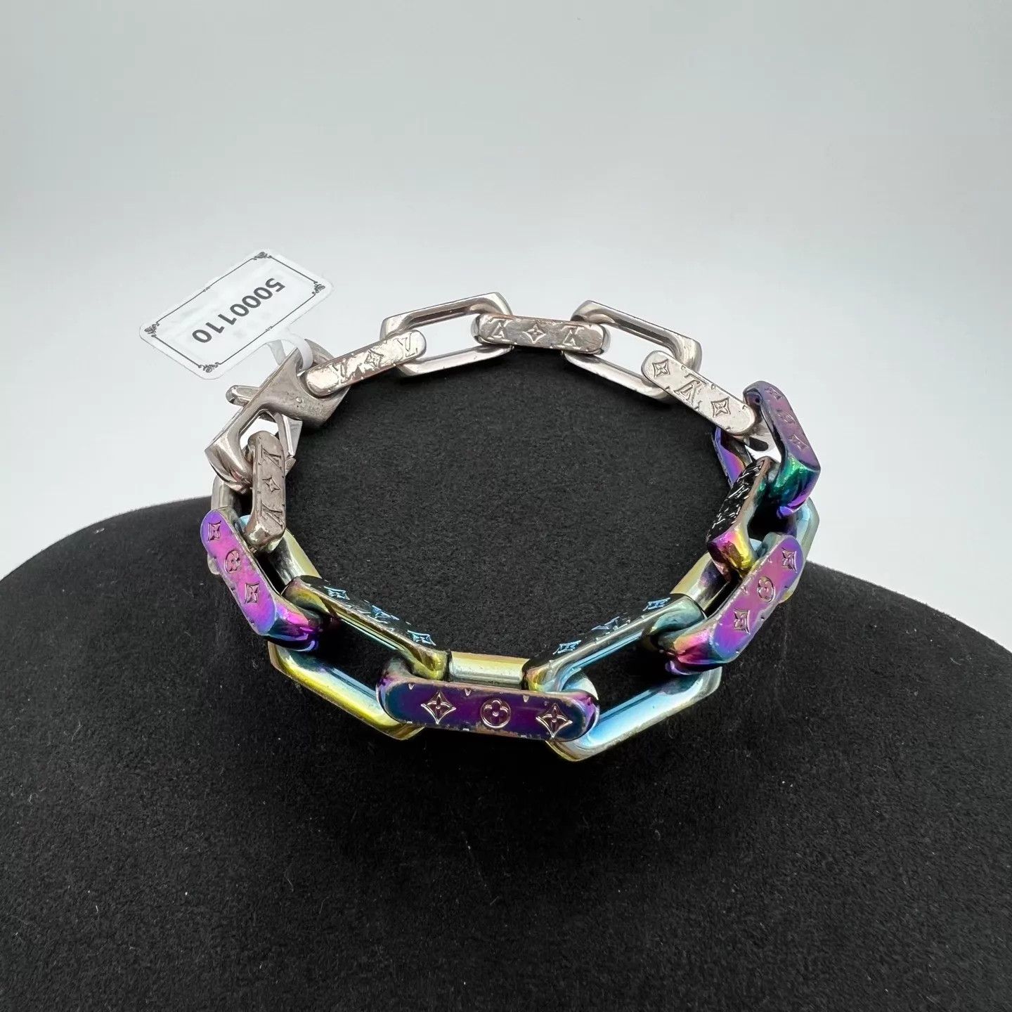 Louis Vuitton LV gradient color block cuban link necklace Size ONE SIZE - 1 Thumbnail