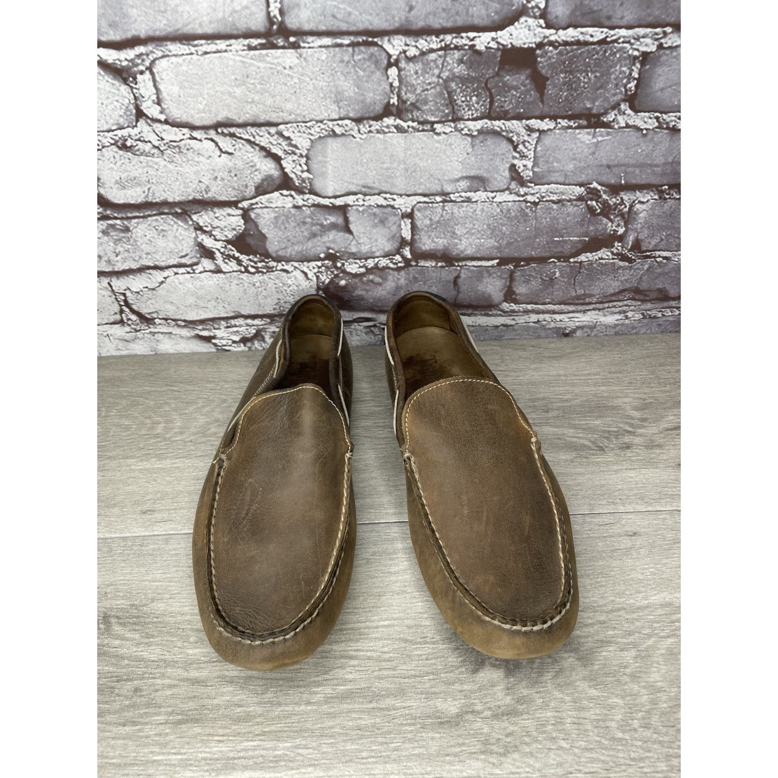 Timberland Timberland Brown Nubuck Leather Moc Slip On Loafers Driving Size US 8.5 / EU 41-42 - 2 Thumbnail