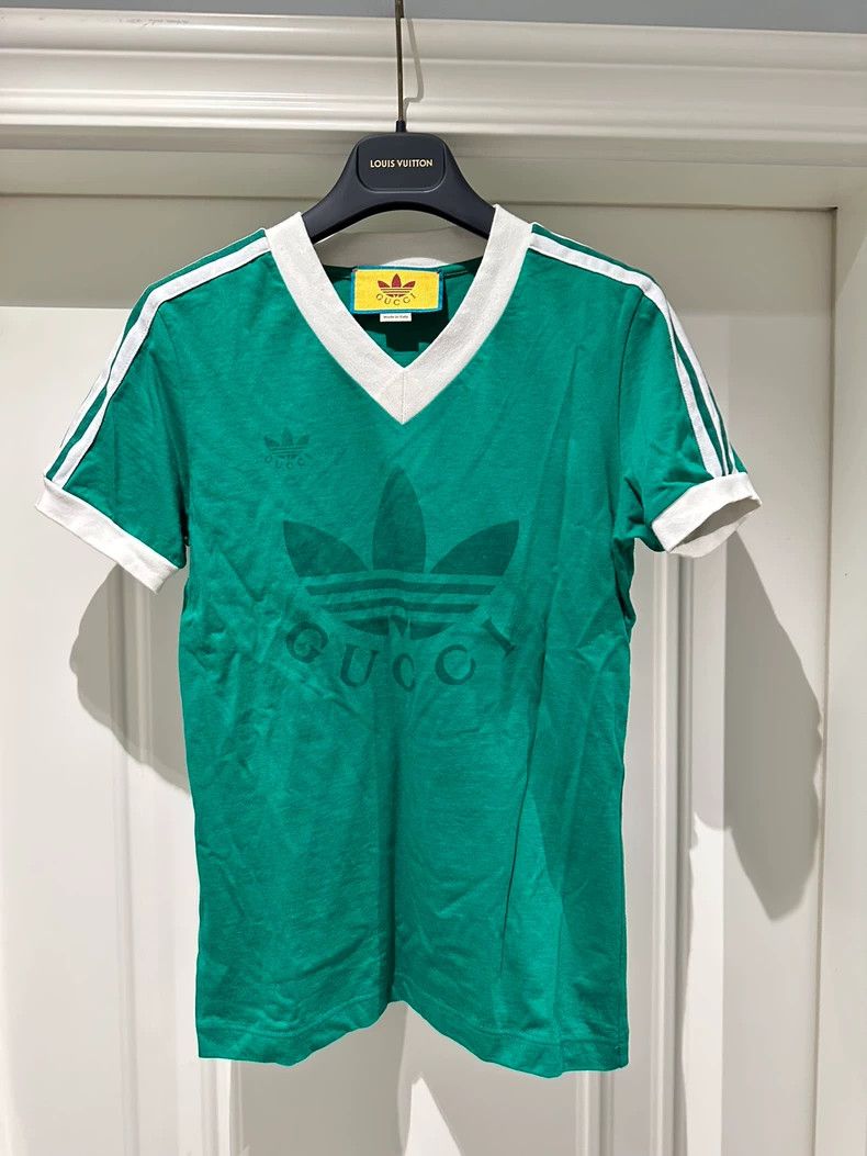Adidas × Gucci Gucci x Adidas V Neck T-Shirt | Grailed