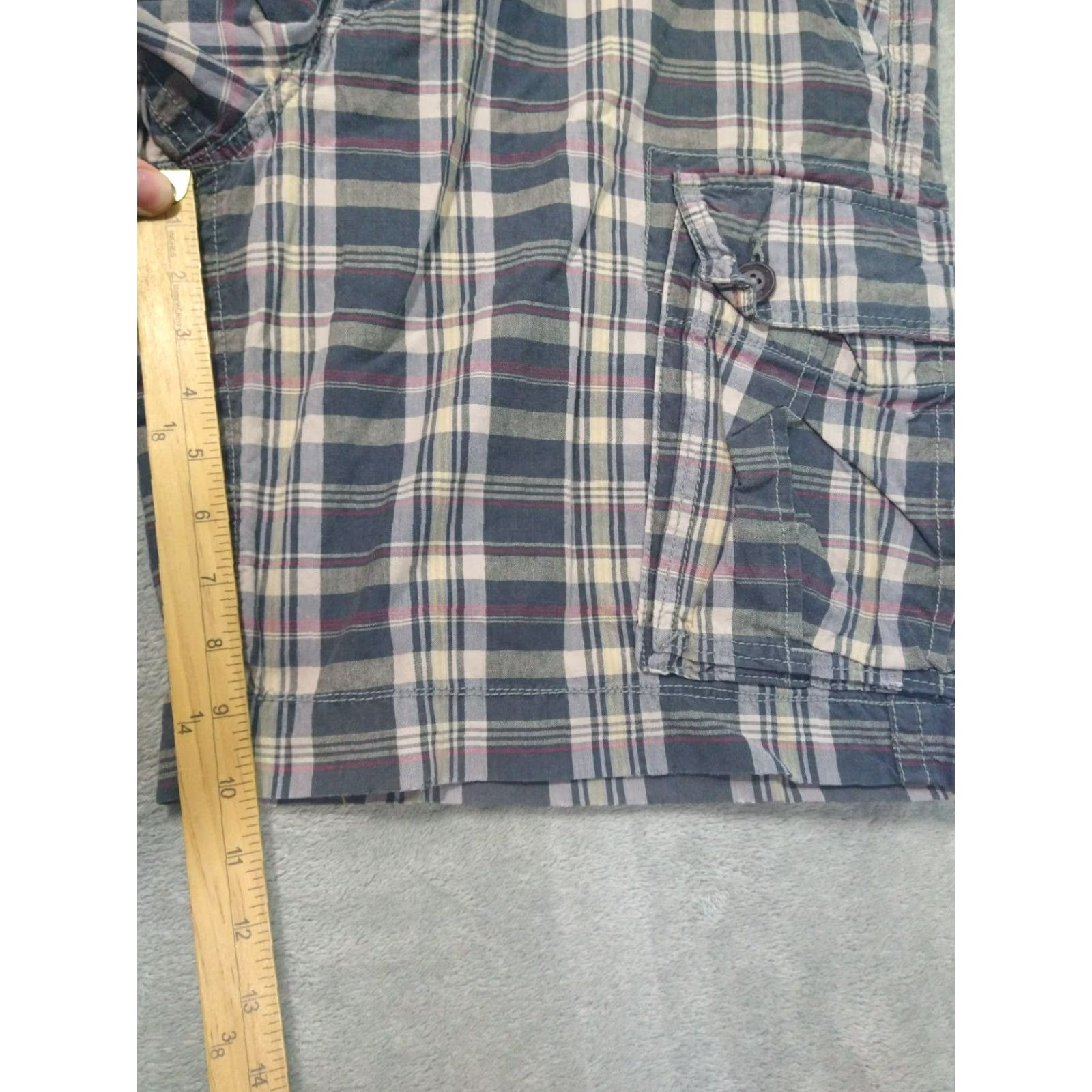 American Eagle Outfitters American Eagle Outfitters Cargo Shorts Mens 36 Blue Plaid Classic Grunge Casual Size US 36 / EU 52 - 5 Thumbnail