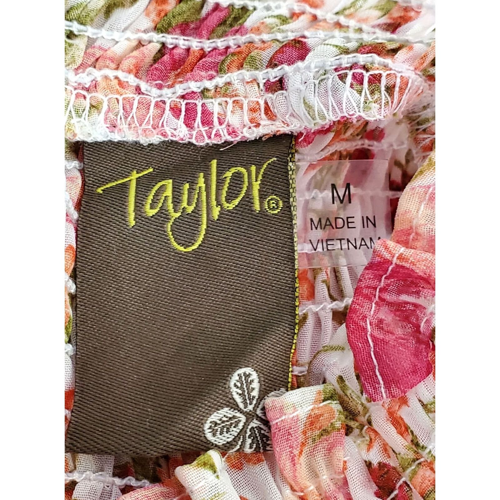 Vintage Taylor Sleeveless Floral Mini Dress Smocked Mock Neck Tiered Ruffled Women's M New Size M / US 6-8 / IT 42-44 - 4 Thumbnail