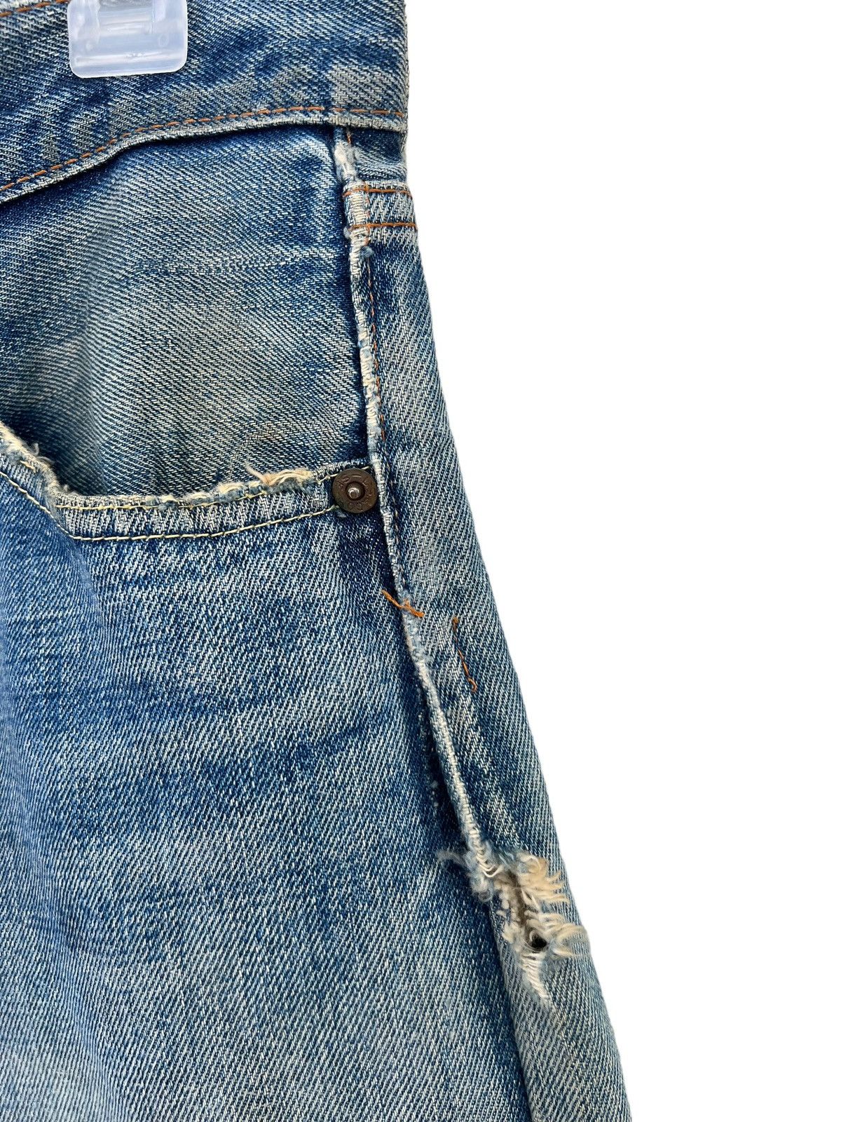 Levi's Trashed Vintage 70s Levi’s 501 Big E #6 Denim Redline Jeans Size US 30 / EU 46 - 11 Thumbnail