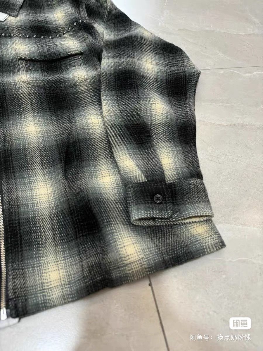 Supreme Supreme FW25 FW25 Studded Shadow Plaid Zip Up Shirt jacket Size US L / EU 52-54 / 3 - 5 Thumbnail