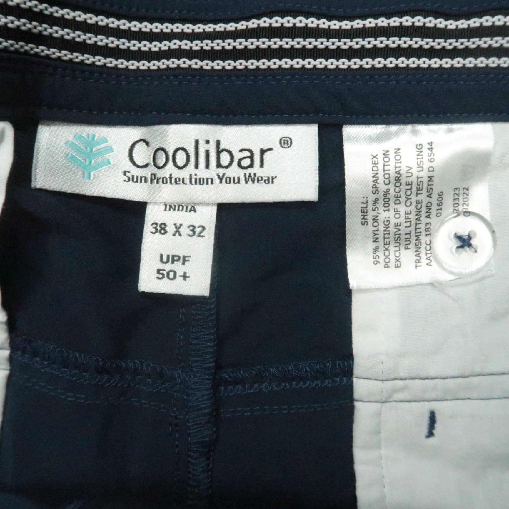 Vintage Coolibar Pants Mens 38x32 Blue Stretch Casual Sun Protection Chino Size US 38 / EU 54 - 4 Thumbnail