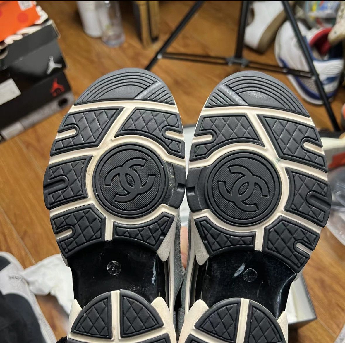 Chanel Chanel Calfskin Sneakers Size US 7.5 / IT 37.5 - 5 Thumbnail