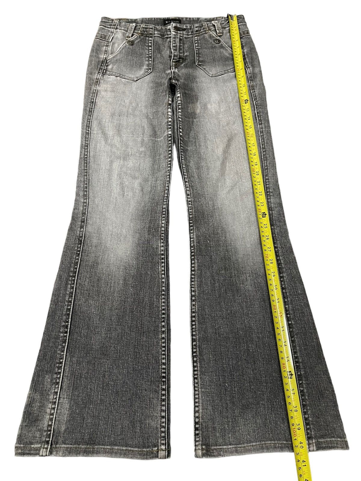 If Six Was Nine Vintage Japanese Brand Bleached Faded Wash Style Flare Jeans Size US 30 / EU 46 - 12 Thumbnail