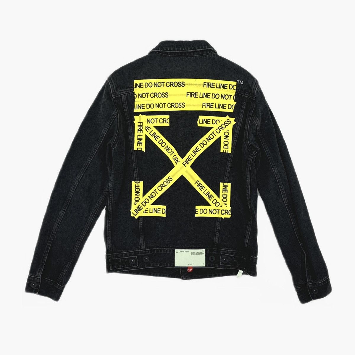 Off-White Off-White c/o Virgil Abloh Fire Line Tape denim jacket Size US S / EU 44-46 / 1 - 1 Thumbnail