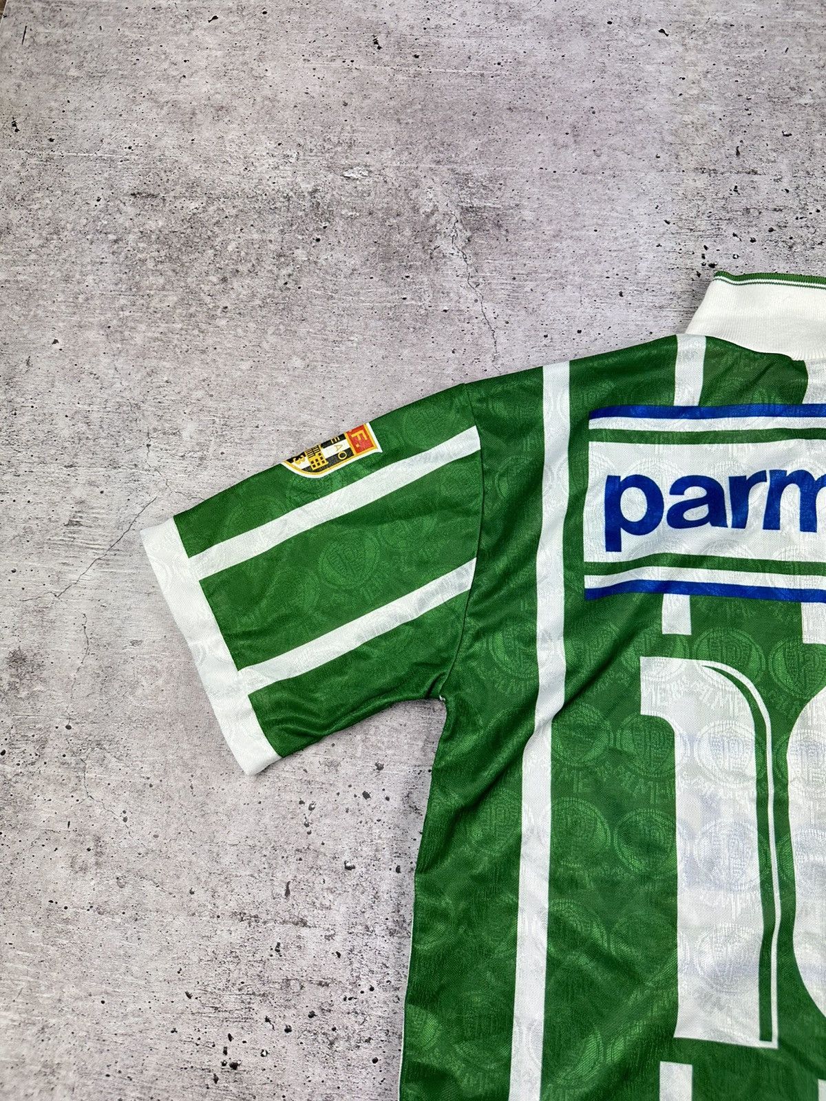 Vintage 1993/94 Rhumell Palmeiras #10 Match Worn Home Jersey Size US L / EU 52-54 / 3 - 20 Thumbnail