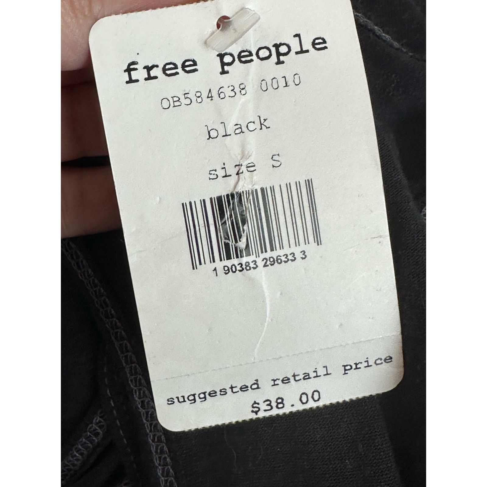 Free People We The Free black overlay racer back tank top size Small Size S / US 4 / IT 40 - 5 Thumbnail