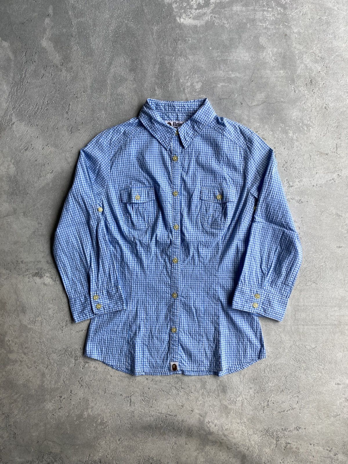 Bape BAPE Blue Gingham Women Shirt Size S / US 4 / IT 40 - 2 Thumbnail