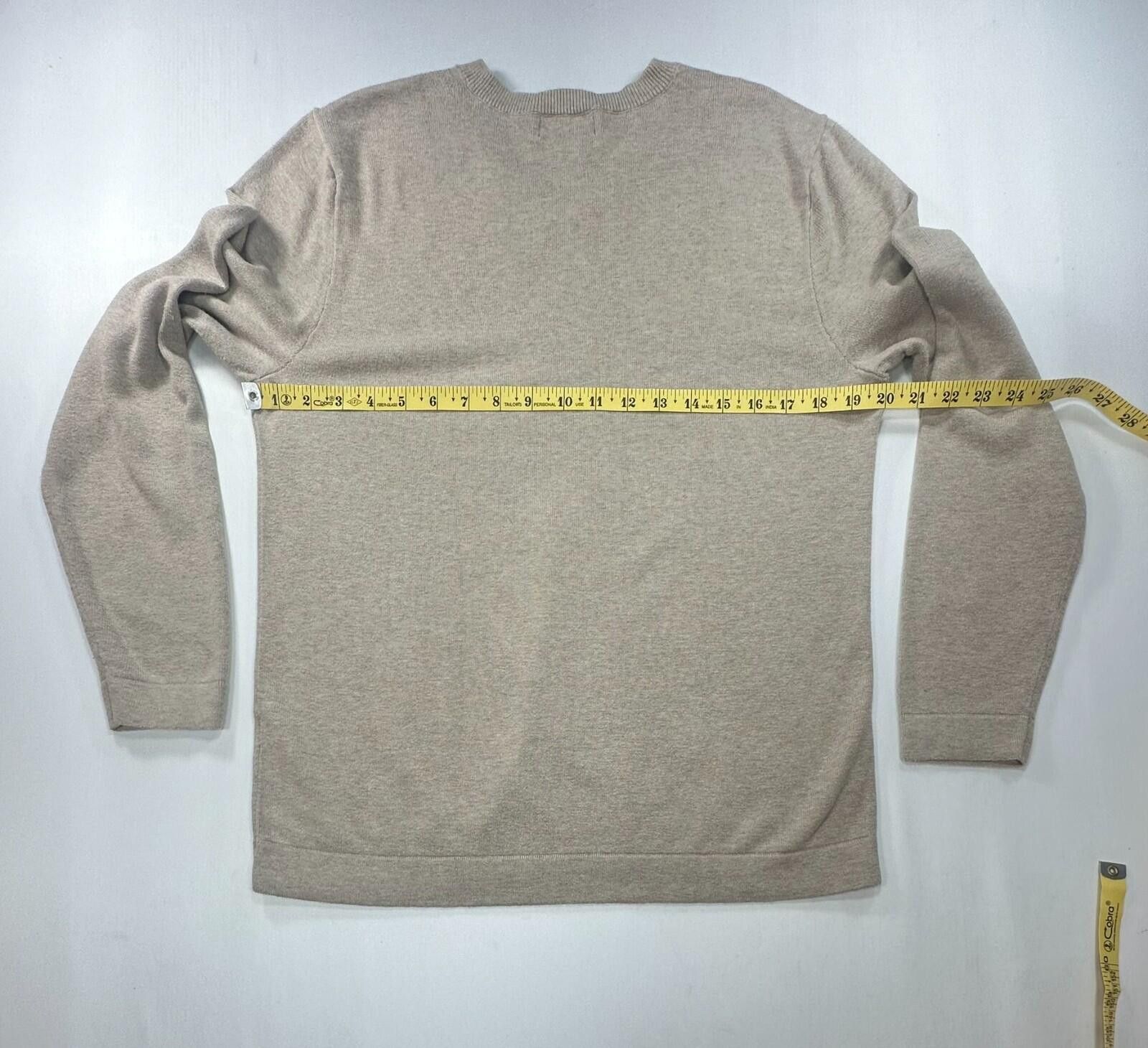Banana Republic Banana Republic 100% Cotton V-Neck L/S Sweater Brown Men M Size US M / EU 48-50 / 2 - 4 Thumbnail