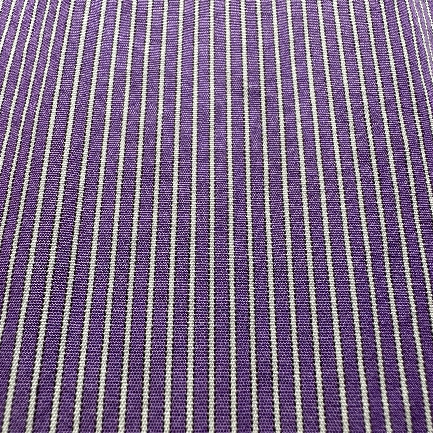 Ralph Lauren Ralph Lauren Black Label Dress Shirt Mens 16 Purple Striped Button Up Italy EUC Shirt Long Sleeve (Barrel Cuff) 100% Cotton Size 42R - 3 Thumbnail