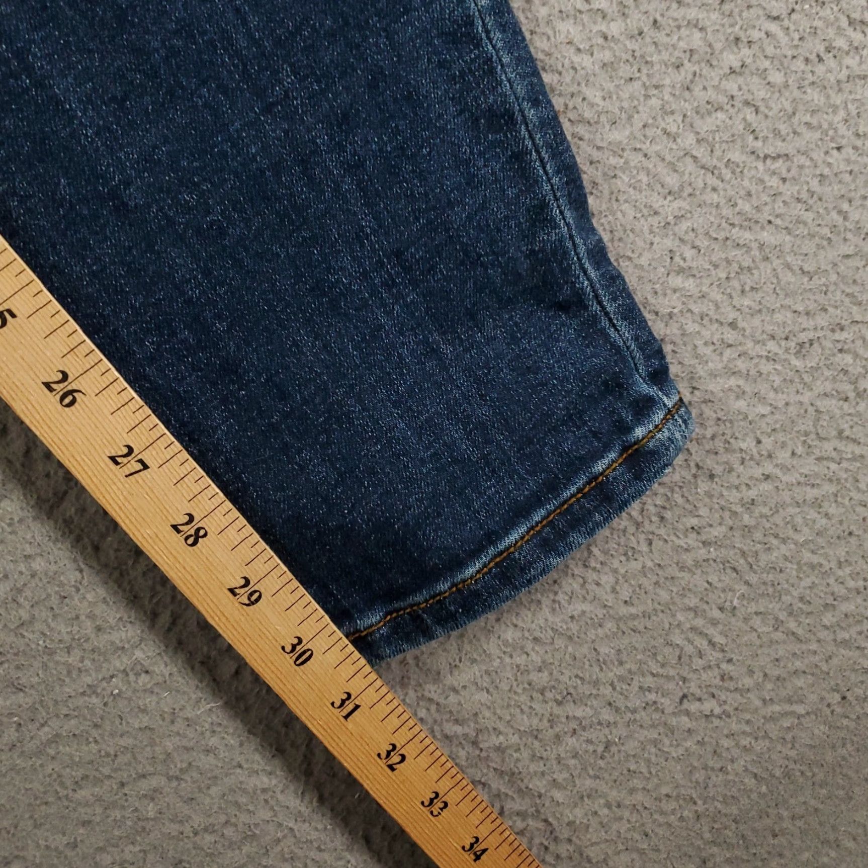 Denime Judy Blue Jeans Slim Dark Wash Distressed Stretch 30x31 Womens 28 Inseam Denim 5-Pocket City Preppy Skinny Size 30" / US 8 / IT 44 - 6 Thumbnail