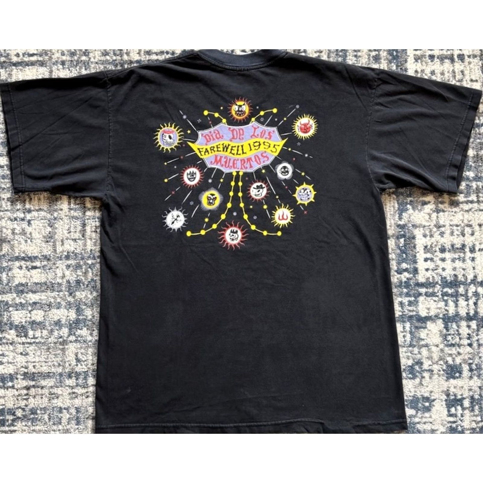 Devoa VINTAGE 1995 Oingo Boingo Dia De Los Muertos T Shirt XL Black Cotton Logo 90s Band Punk Rock Devo B-52s Mens Size US XL / EU 56 / 4 - 3 Thumbnail