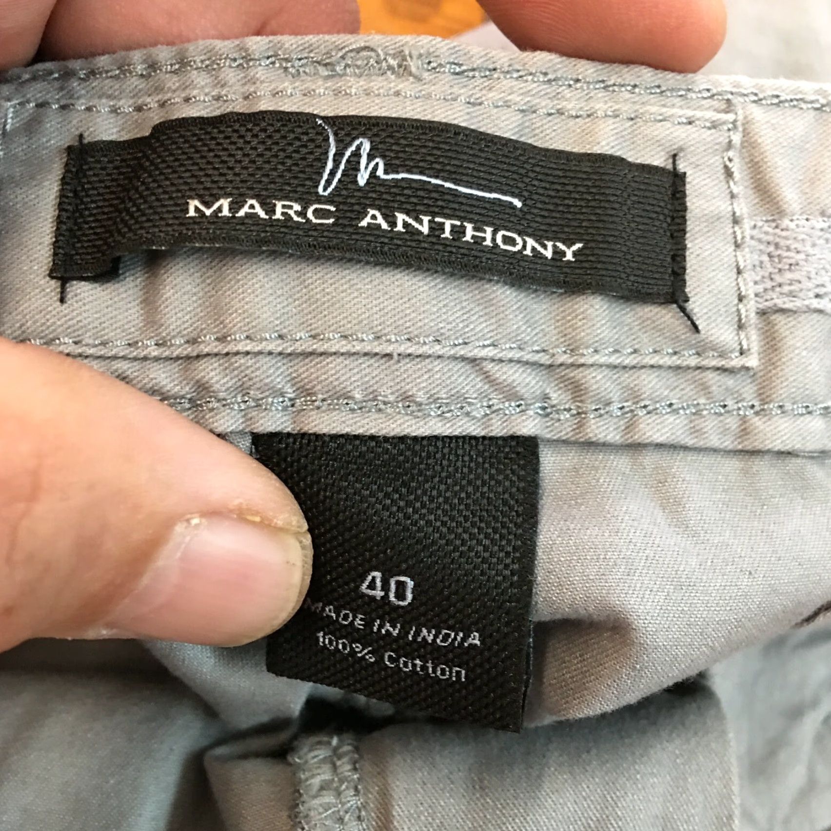 Vintage Marc Anthony Mens Shorts Chino Casual Gray Size 40 Regular Mid Rise 9 in Inseam 40 Size US 40 / EU 56 - 3 Thumbnail