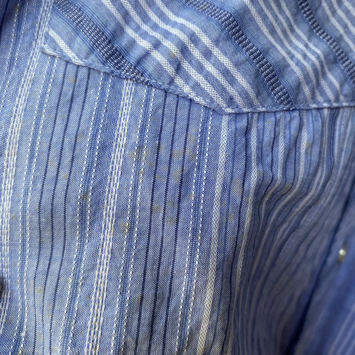 Vintage SHINS AMERICAN Blue Striped Western Shirt Size US L / EU 52-54 / 3 - 10 Thumbnail