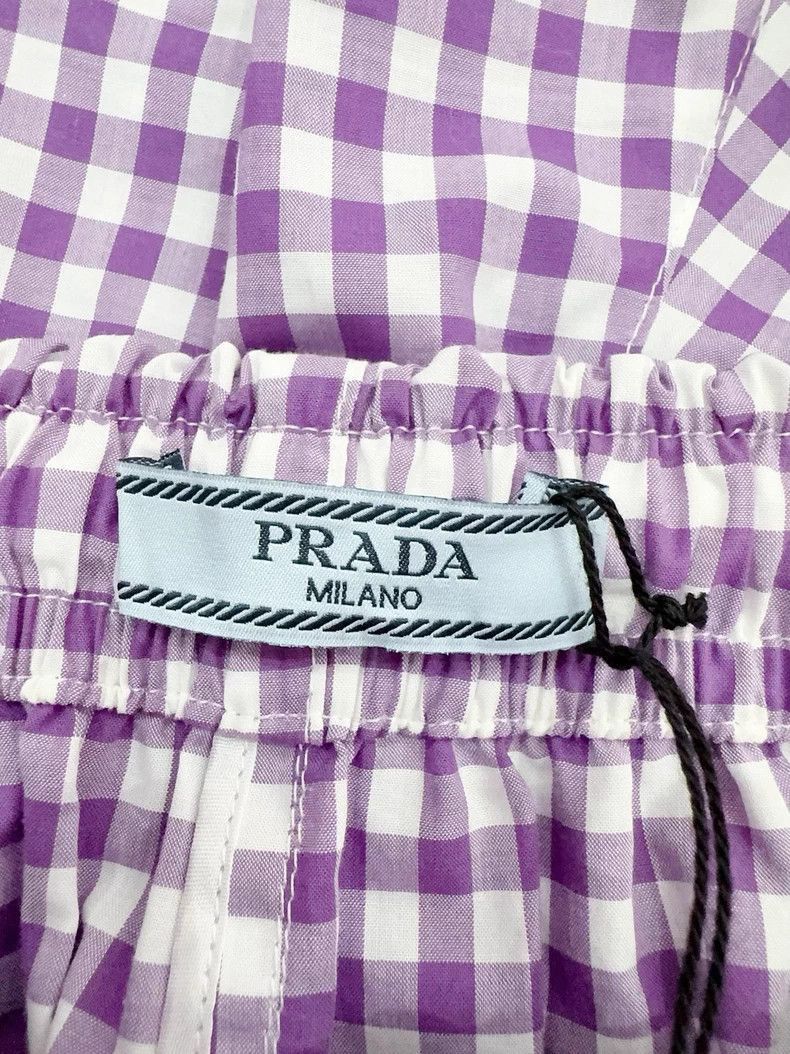 Prada New Prada HighWaisted Gingham Shorts-2506 Size 37" - 4 Thumbnail