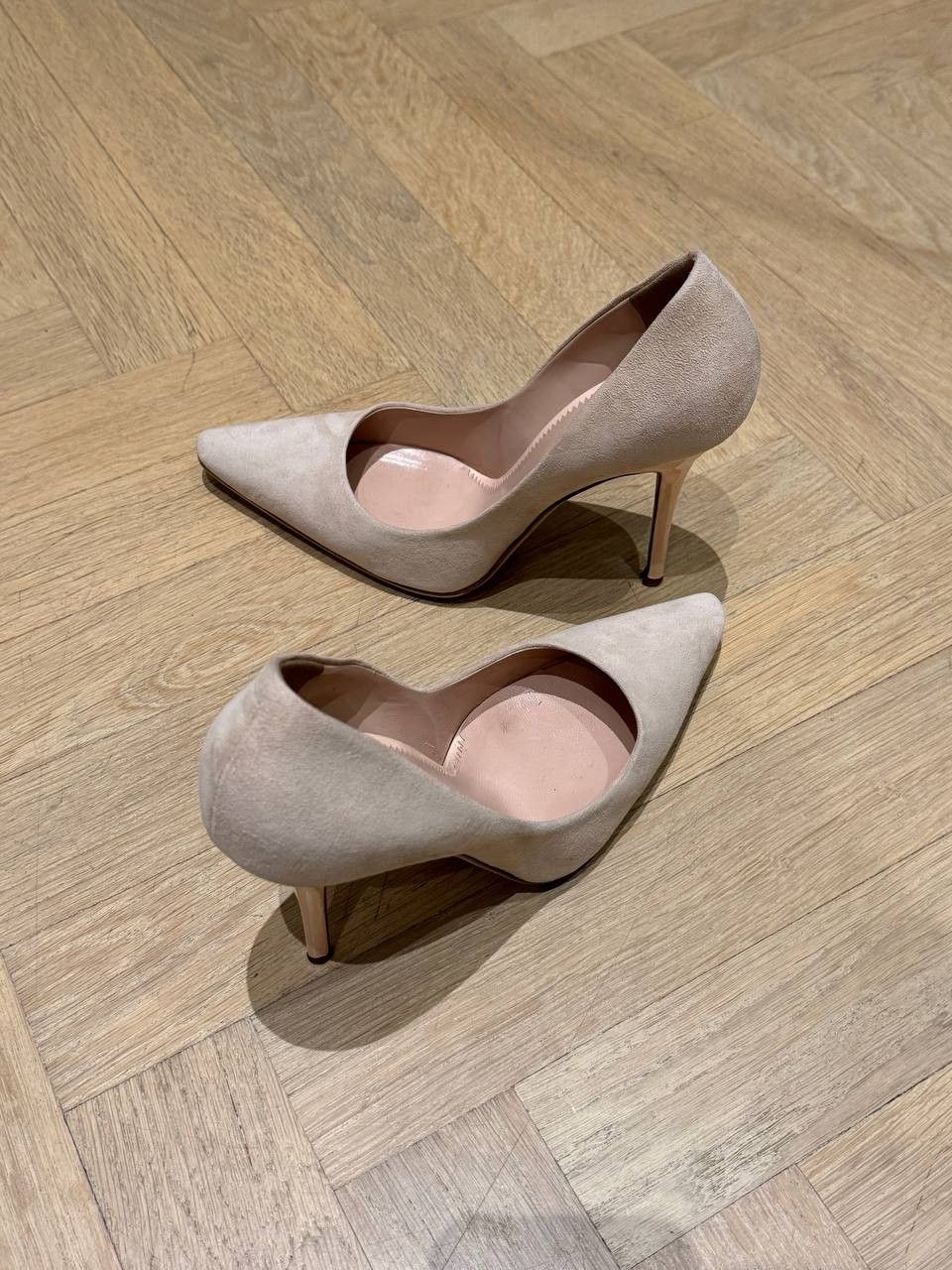 Giuseppe Zanotti Giuseppe Zanotti Beige Suede Heels Size US 9 / IT 39 - 3 Thumbnail