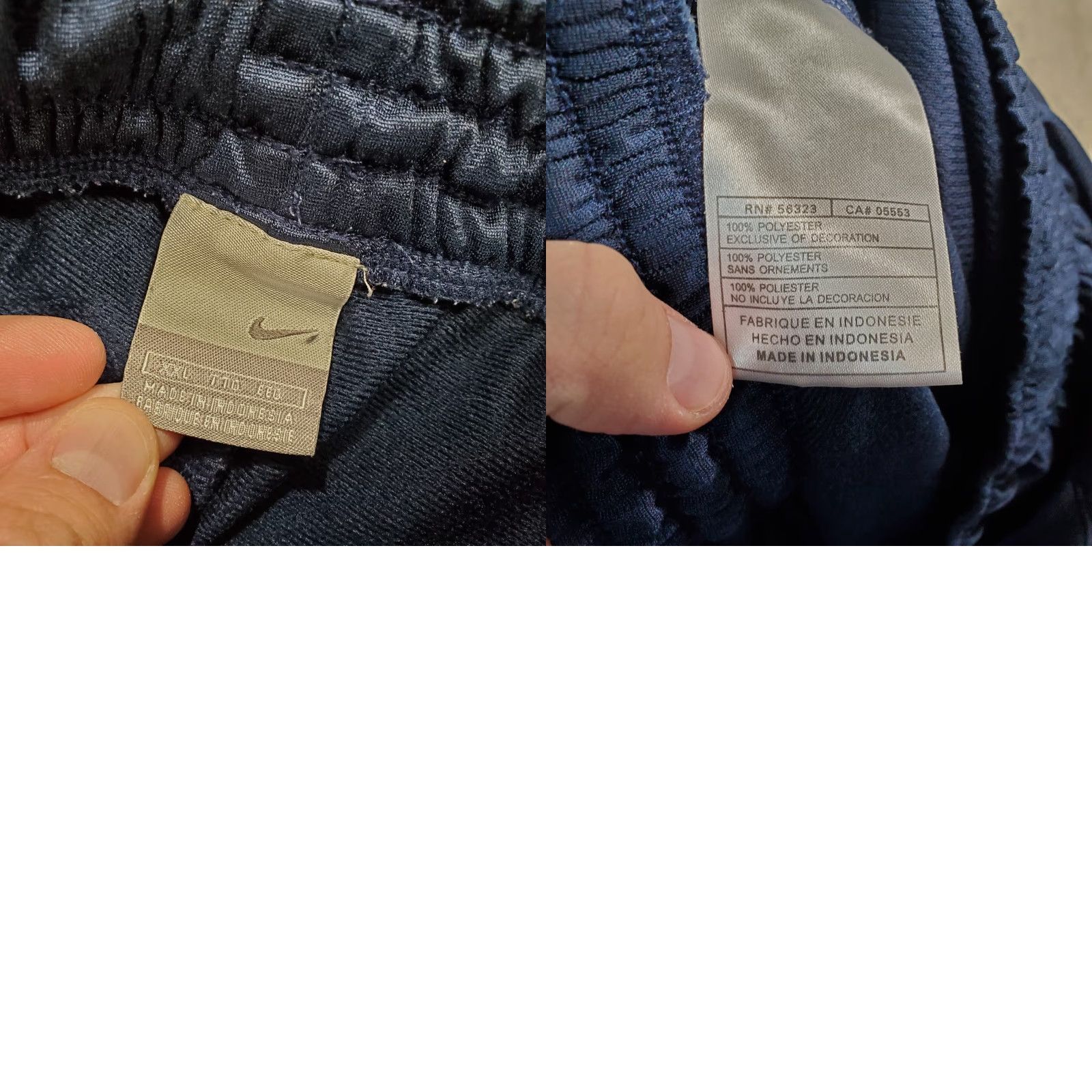 Nike VINTAGE Nike Basketball Pants Mens 2XL Blue Satin Joggers Sweatpants Track Pants Sportswear Size US 39 - 10 Thumbnail